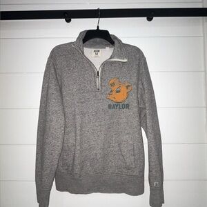 Gray Baylor Quarter-Zip Sweatshirt Medium